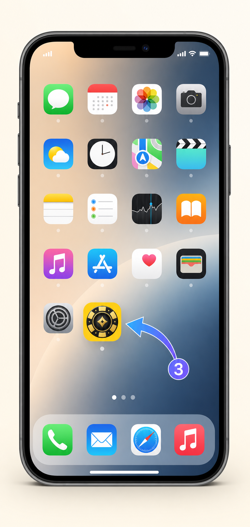 Пример иконки YellowClub на домашнем экране iPhone